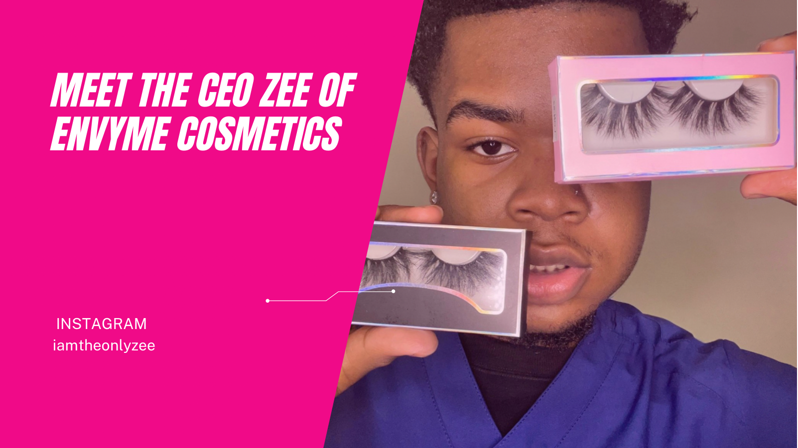 Load video: CEO of EnvyMe cosmetics luxury lashes and cosmetics brand